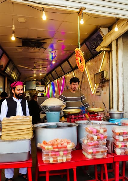 شیرینی‌پزی قدیمی در ده افغانان کابل