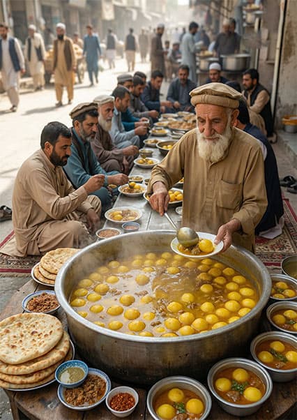 طرز تهیه روش افغانی در حجم بزرگ