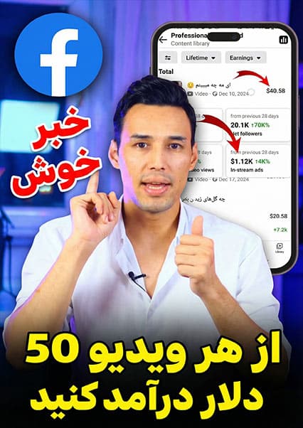 آموزش کسب درآمد از فیسبوک با ویدیوهای دیگران