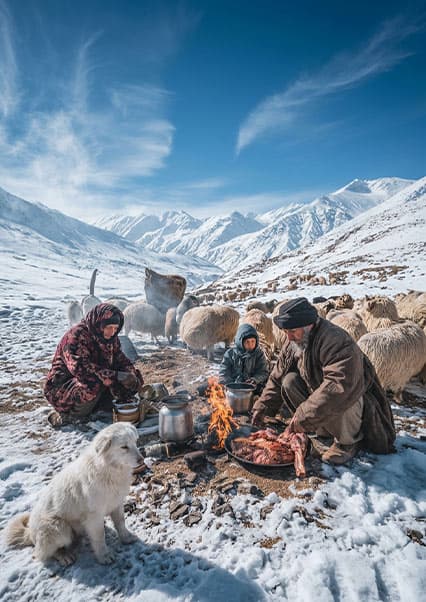 زندگی کوچی‌ها در دمای منفی ۴۰ درجه