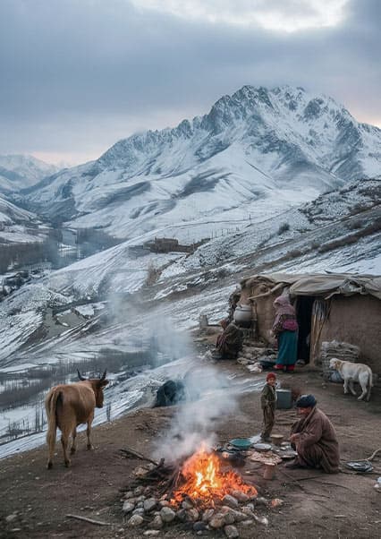 ضیافت کوچی‌ها؛ پخت و پز روی آتش در قلب کوهستان