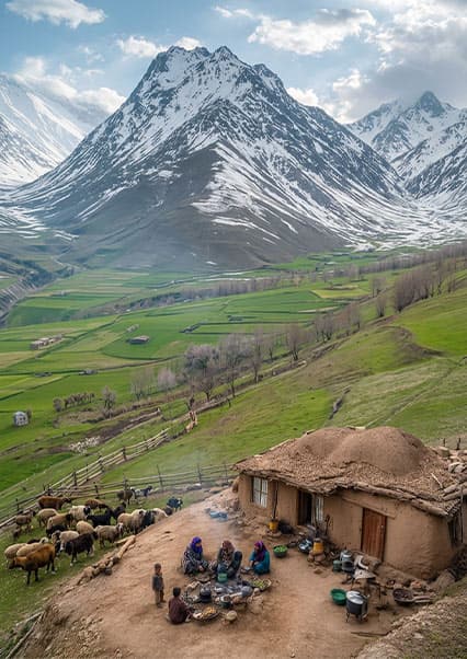 آشپزی سنتی و ضیافت خانوادگی در قلب کوهستان