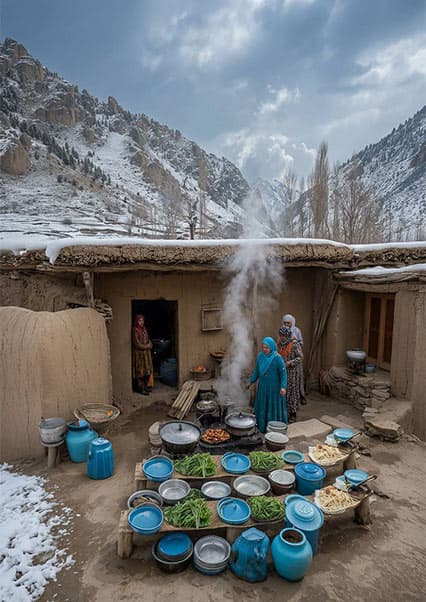 ضیافت عشایری در قلب کوهستان