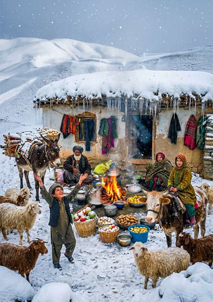 زندگی در میان عشایر کوهستان‌های یخی