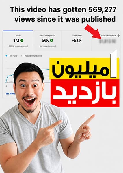درآمد یوتیوب از یک میلیون بازدید