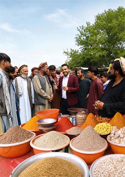 بازار ده بالی کاپیسا و میله انگور شمالی